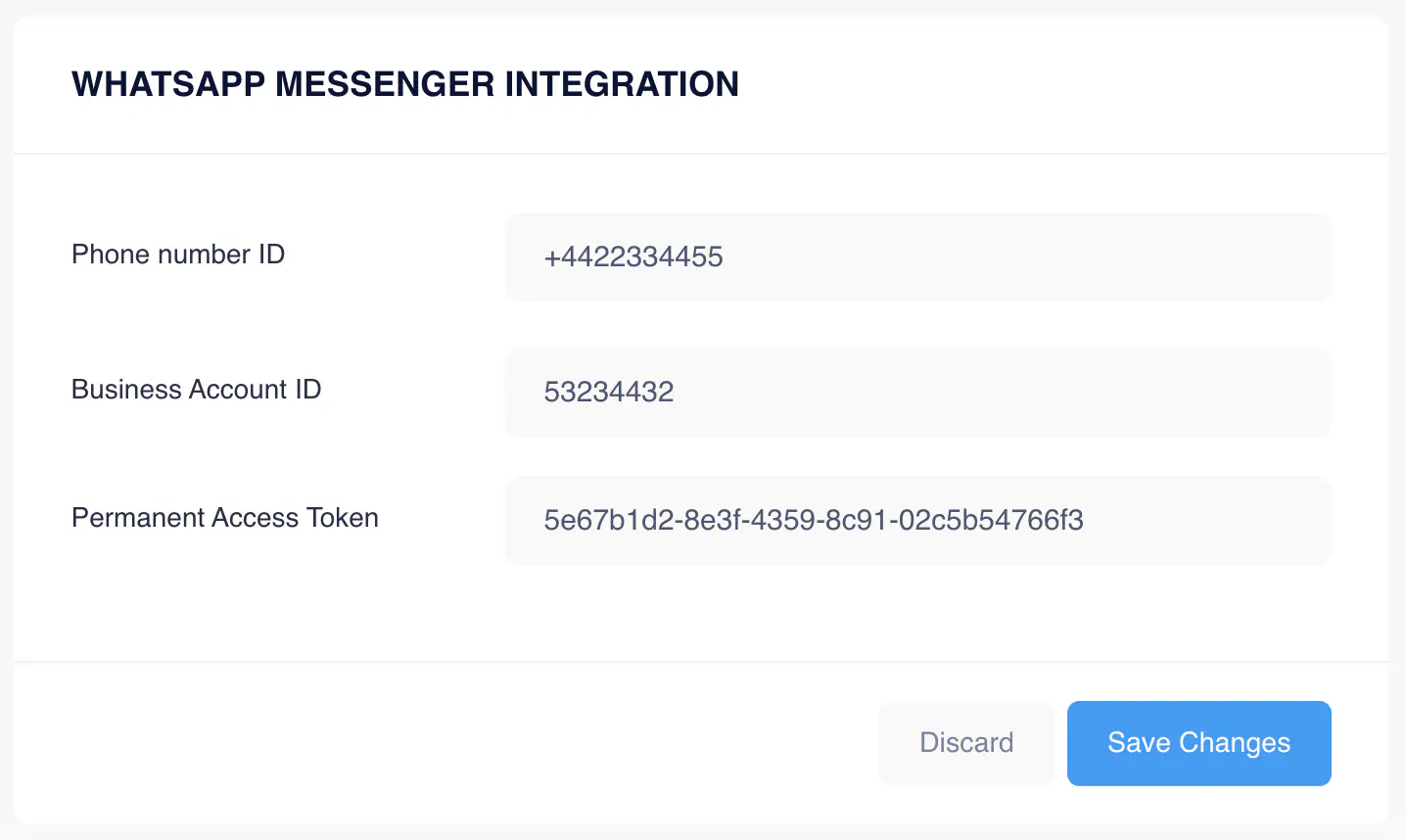 Whatsapp Messenger Integration